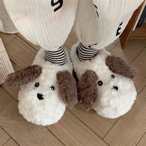 Fuzzy Shih Tzu Slippers - Pawllie.com