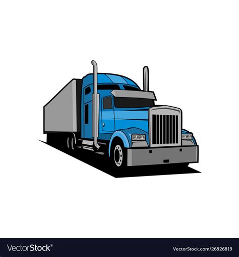 Truck trailer Royalty Free Vector Image - VectorStock