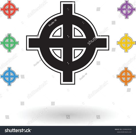 Celtic Cross Vector Illustration Cross Silhouette Stock Vector (Royalty ...