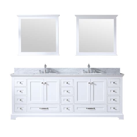 84 Inch White Double Sink Bathroom Vanity | Customize Top