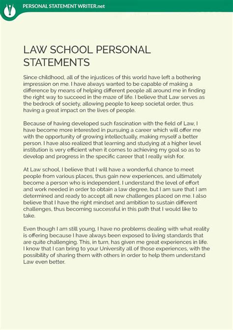 Law School Personal Statement Sample by pssamples on DeviantArt