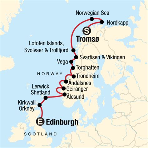 Norwegian Fjords Map