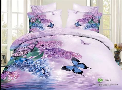 twin full queen size 3d purple bedding sets full size comforter sets ...