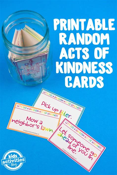 Printable Random Acts of Kindness Cards