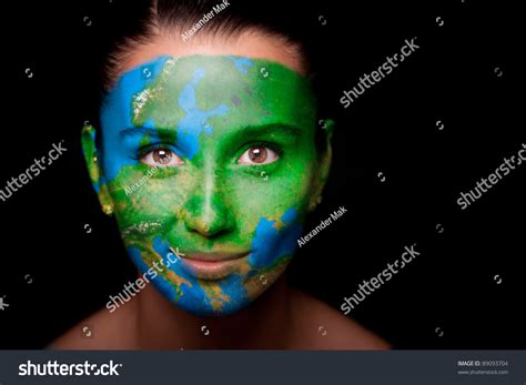 Girl Painted Map Europe On His Stock Photo 89093704 | Shutterstock