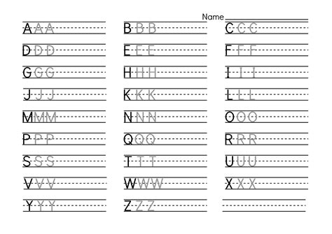 Learn To Write Alphabet Printable