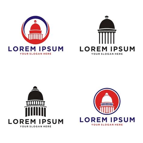 Premium Vector | Set collection capitol dome vector