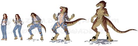 WereRaptor Transformation | Spirit animal art, Furry art, Furry tf