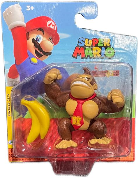 SUPER MARIO Action Figure 4 Inch Donkey Kong with Bananas Accessory ...