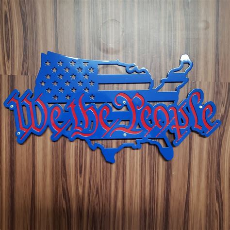 We the People American Flag Metal Art Work Wall Decor for Home - Etsy