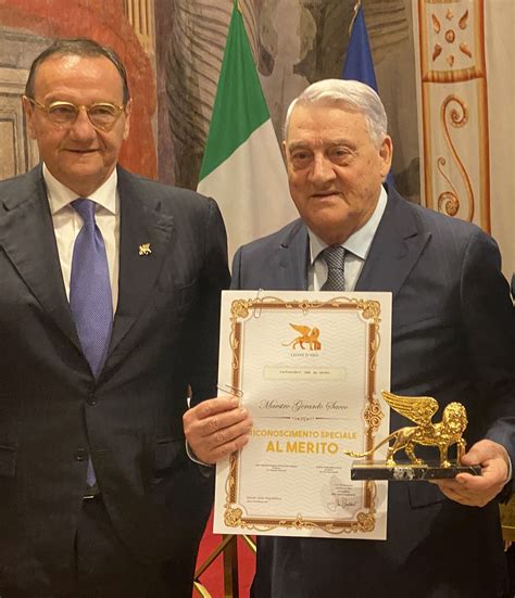 A Gerardo Sacco il Leone d’Oro al Merito e alla Carriera - Preziosamagazine