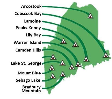 Map Of Maine State Campgrounds - Alissa Madalena