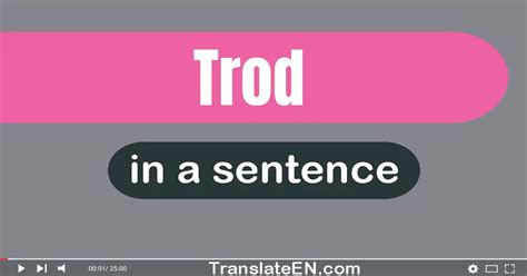 Use "Trod" In A Sentence