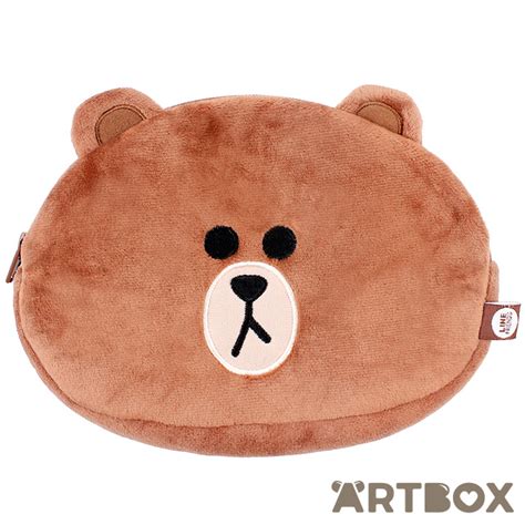 Buy Line Friends Brown Plush Zipped Pencil Case at ARTBOX