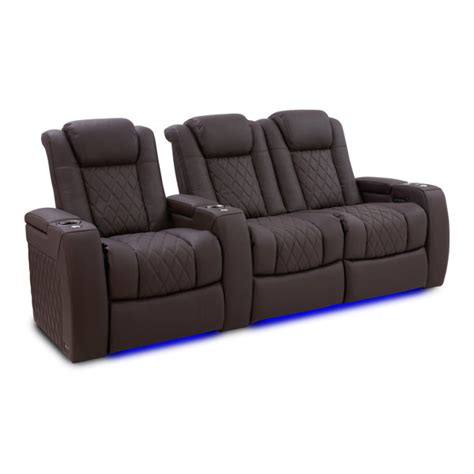 Valencia Theater Seating Leather Home Theater Seating with Cup Holder ...