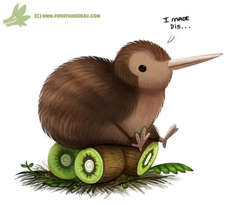 Daily Paint #1060. Kiwi Bird, Piper Thibodeau on ArtStation at https ...