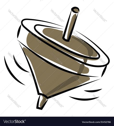 Spinning top on white background Royalty Free Vector Image