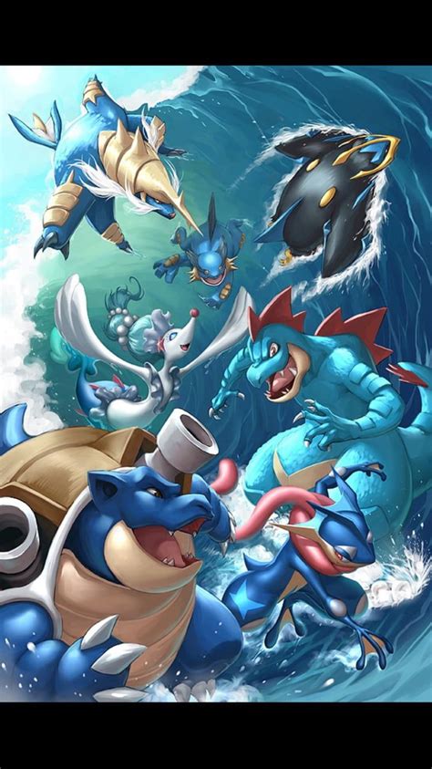 The wallpaper of the water starters (updated) - Gaming | Pokemon bilder ...