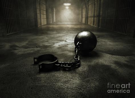 Ball And Chain In Prison #4 Digital Art by Allan Swart - Fine Art America