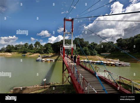 Rangamati, Bangladesh - July 25, 2023: A Hanging Bridge on Kaptai Lake ...