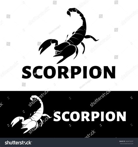 Vector Scorpion Logo Black White Scorpion Stock Vector (Royalty Free) 360472637 - Shutterstock