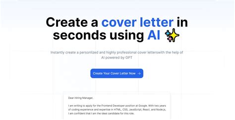 AI generated cover letter examples : r/CoverLetters