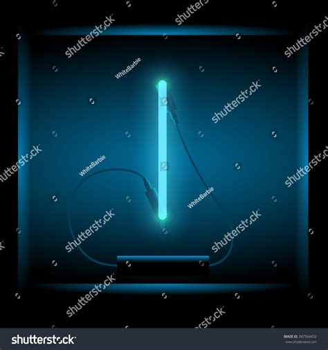 Realistic Neon Letter Vector Illustration Glowing Stock Vector (Royalty ...