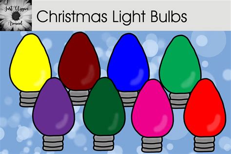 Christmas Light Bulbs Clip Art Graphic by Posh Print Design Co ...