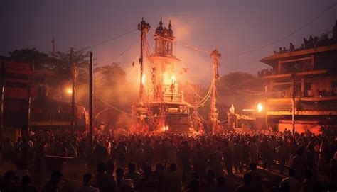 Premium AI Image | Dussehra Vijayadashami festival celebration with ...