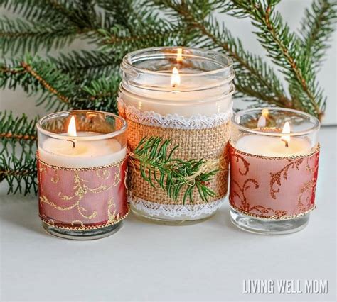 Holiday Decorative Ribbon Wrapped Candles — Homebnc