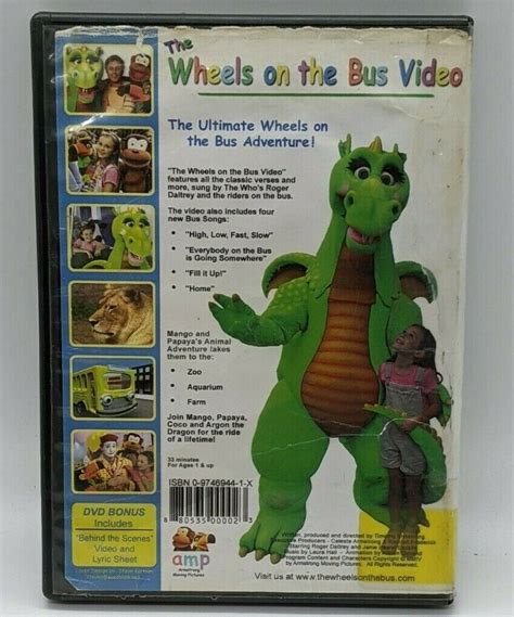 The Wheels On The Bus - Mango and Papayas Animal Adventure (DVD, 2004) *Read* - DVDs & Blu-ray Discs