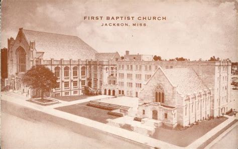 First Baptist Church Jackson, MS Postcard