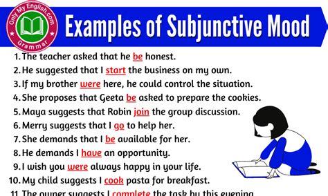 20 Examples of Subjunctive Mood » Onlymyenglish.com