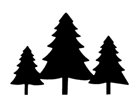 Pine Trees Silhouette - Cliparts.co