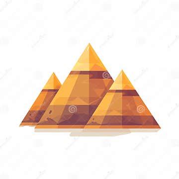 Pyramids of Giza Vector Isolated on White Stock Vector - Illustration ...