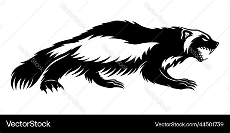 Wolverine animal icon Royalty Free Vector Image