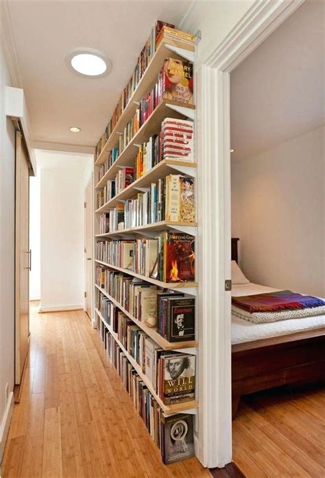 Book Storage Ideas For Small Spaces Astounding Day Bed With Wall Shelves Built In Around Home ...