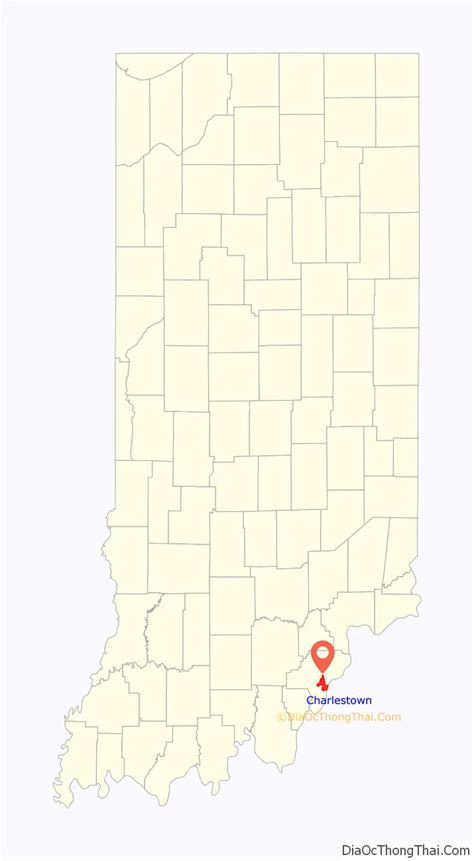 Map of Charlestown city, Indiana - Thong Thai Real