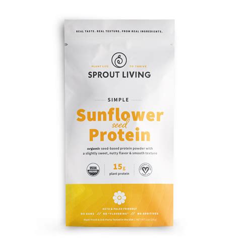 Organic Sunflower Seed Protein. 100% Pure, Ultra-Clean, Additive-Free. - Sprout Living