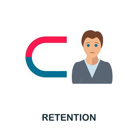 Premium Vector | Retention flat icon color simple element from customer loyalty collection ...