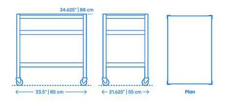 Kitchen Carts | Serving Carts Dimensions & Drawings | Dimensions.com