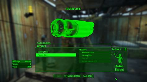 Fusion Core Crafting - Fallout 4 / FO4 mods