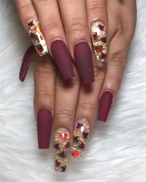 Magenta Gold Leaf Nails Pictures, Photos, and Images for Facebook, Tumblr, Pinterest, and Twitter