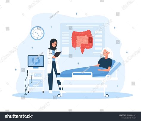 Colonoscopy Concept Arabian Female Proctologist Examine Stock Vector (Royalty Free) 2256401441 ...