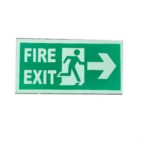 Rectangular Aluminium Fire Exit Sign Boards at Rs 1/inch in Noida | ID ...