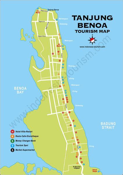 Tanjung Benoa Bali Map - Bali Island , Indonesia Tourism Maps