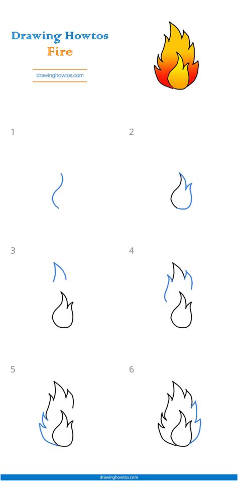 How To Draw Fire Realistic Step By Step - Remember not to draw a perfect shape to maintain its ...