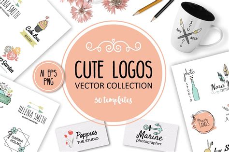 Cute Vector Logos Collection | Branding & Logo Templates ~ Creative Market