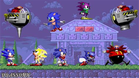 Sonic 1 Bosses - 6 different variations of Sonic - YouTube