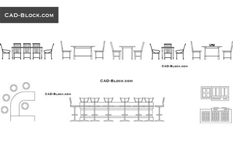 Dining Table Elevation Cad Block - Leon Furniture